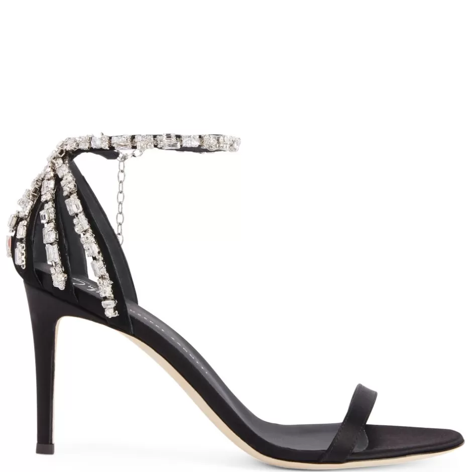 Giuseppe Zanotti Sandals*Adele Crystal Black