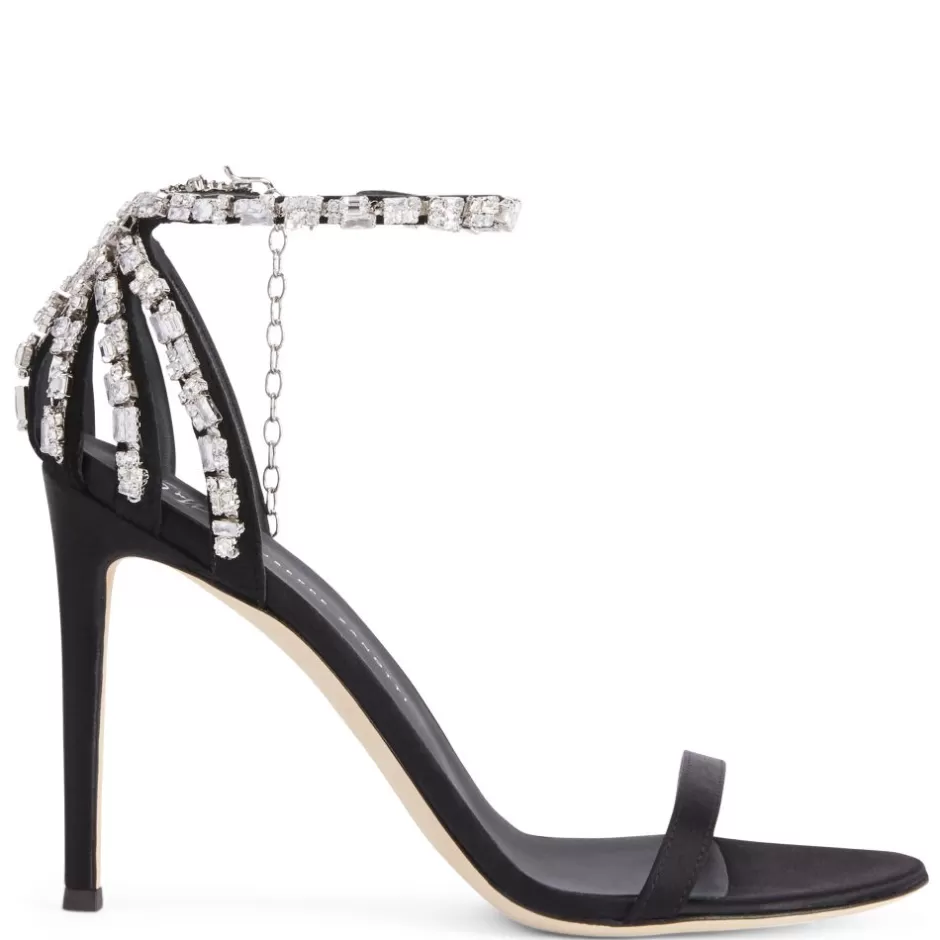 Giuseppe Zanotti Sandals*Adele Crystal Black