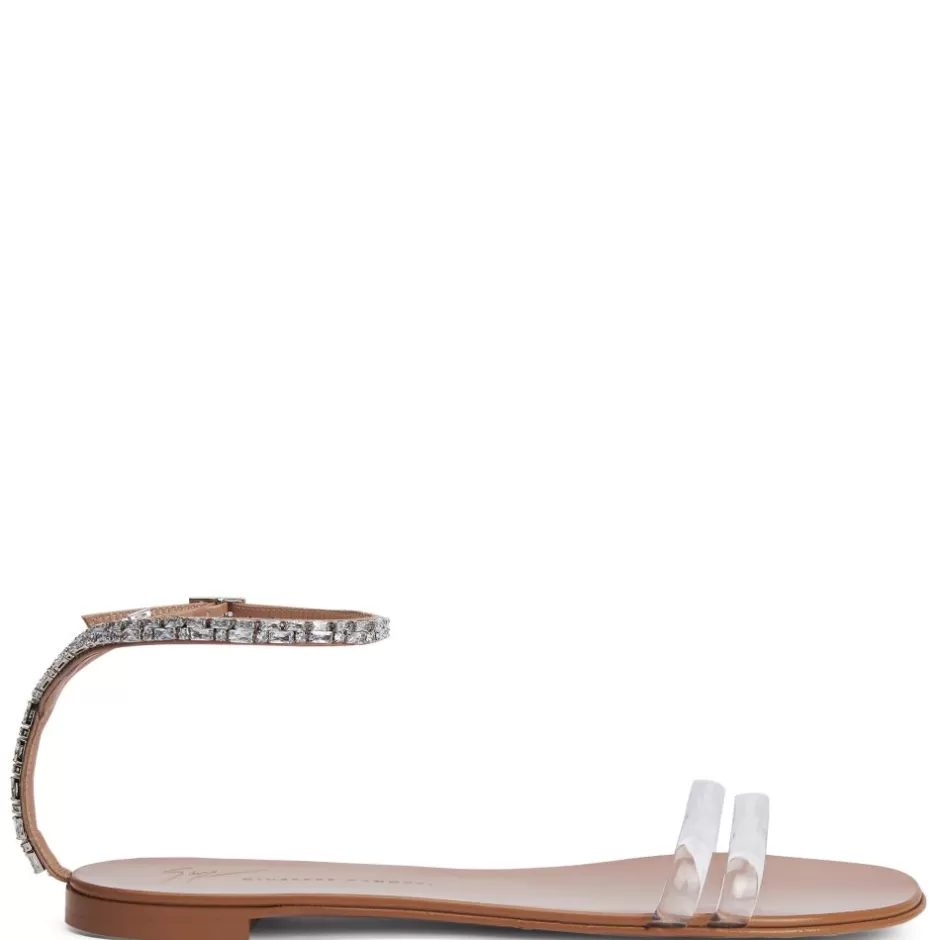 Giuseppe Zanotti Flats*Agathe Plexi Silver