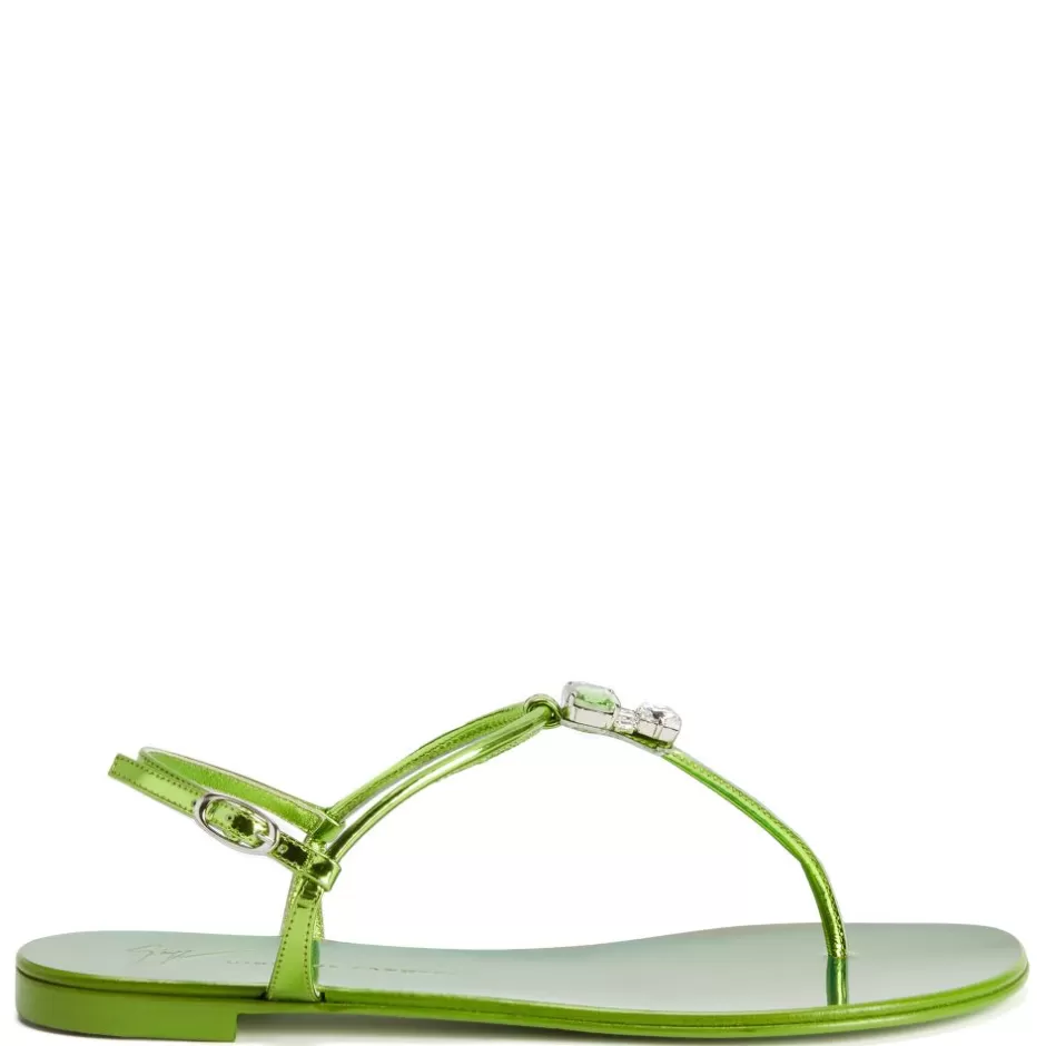 Giuseppe Zanotti Flats*Alphonsine Green