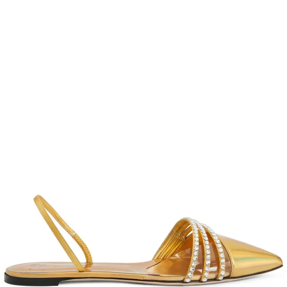 Giuseppe Zanotti Flats*Claralie Gold