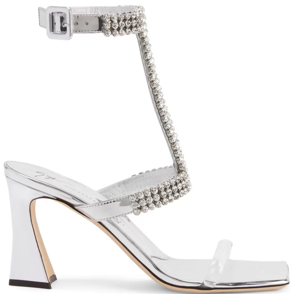 Giuseppe Zanotti Sandals*Devine Crystal Silver