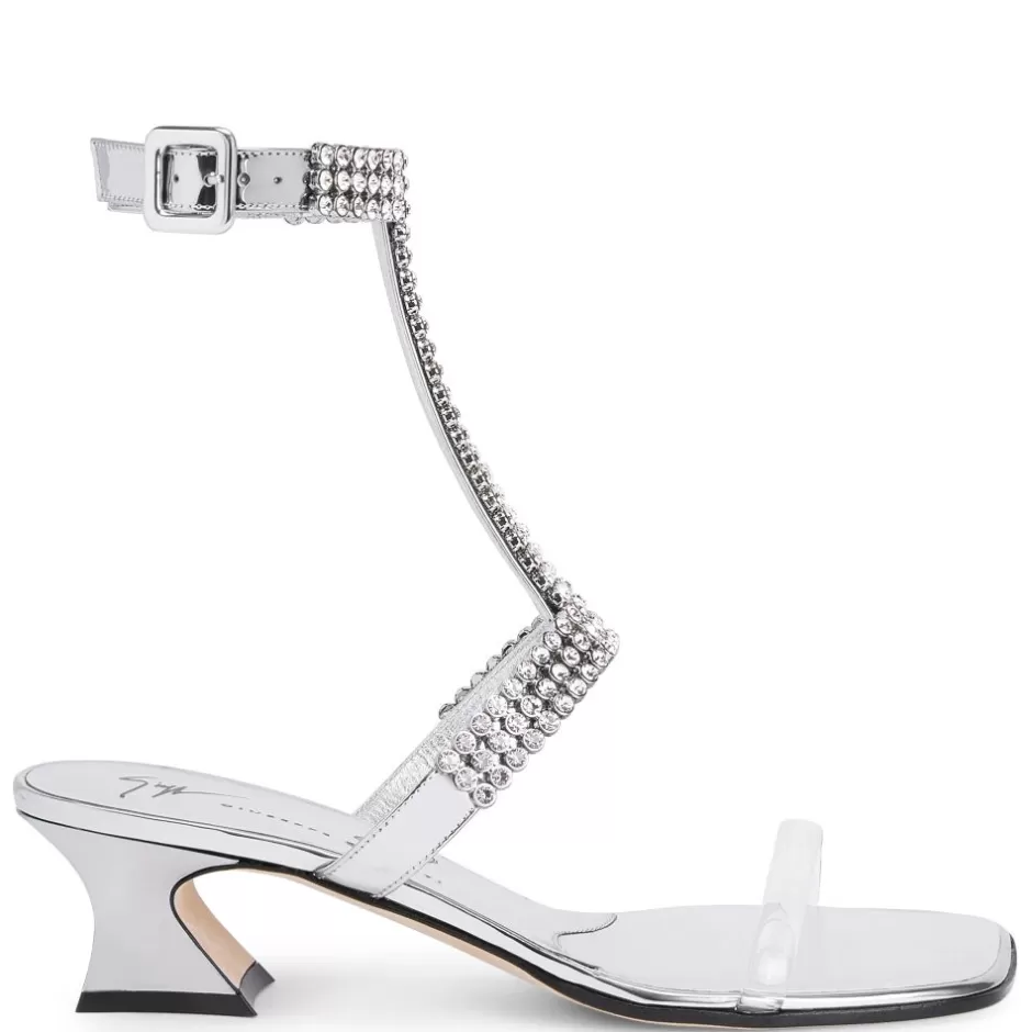 Giuseppe Zanotti Sandals*Devine Crystal 45 Silver