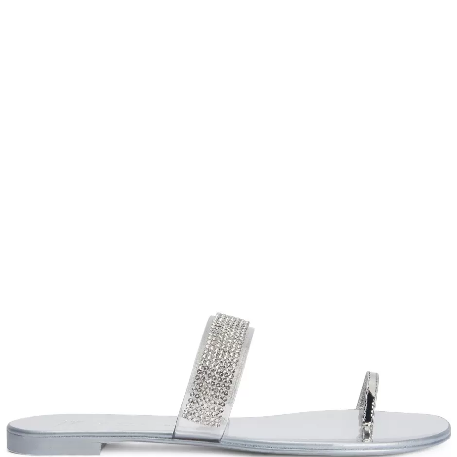 Giuseppe Zanotti Flats*Erwan Flat Silver