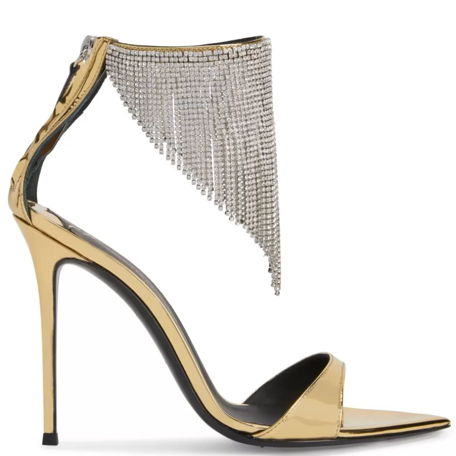 Giuseppe Zanotti Sandals*Intriigo Crystal Gold