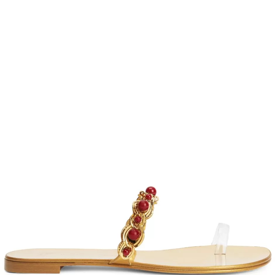 Giuseppe Zanotti Flats*Marguerithe Flat Gold