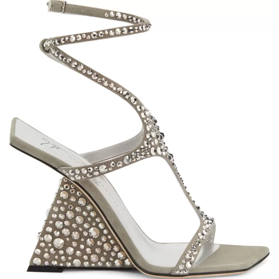 Giuseppe Zanotti Sandals*Tutankamon Crystal Silver